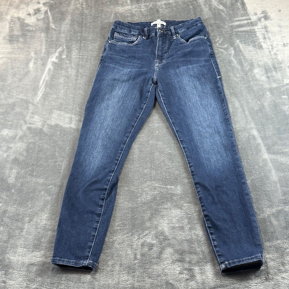 Good American Good Legs Crop Skinny Jeans Dark Wash Blue GLC899T Women 2/26